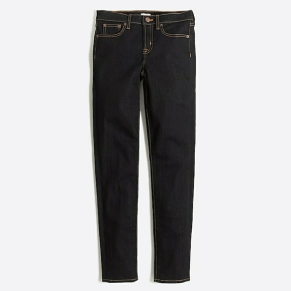 J. Crew Factory Denim - J. CREW Rinse Dark Wash Mid-Rise Skinny Jean